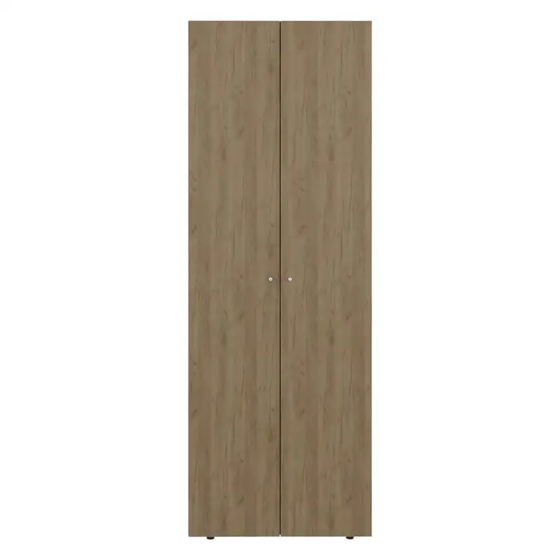 천연 오크 2도어 높은 옷장 캐비닛 66.9인치 침실 수납용