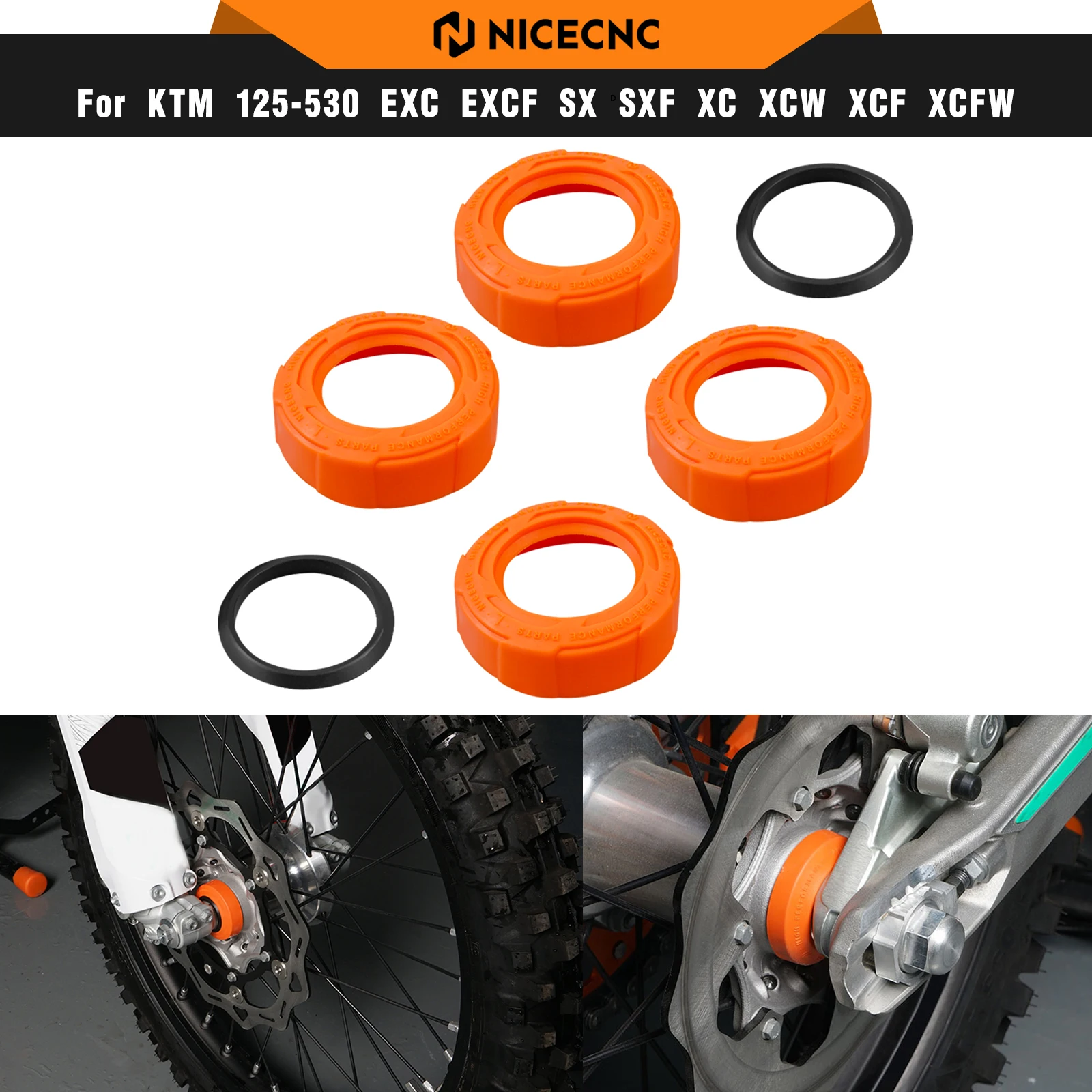 KTM EXC 300 EXC-F 350 SX 125 SX-F 450 XC-W XC XCF 2016-2023 Husqvarna GasGas용 NICECNC 앞뒤 휠 베어링 보호 캡