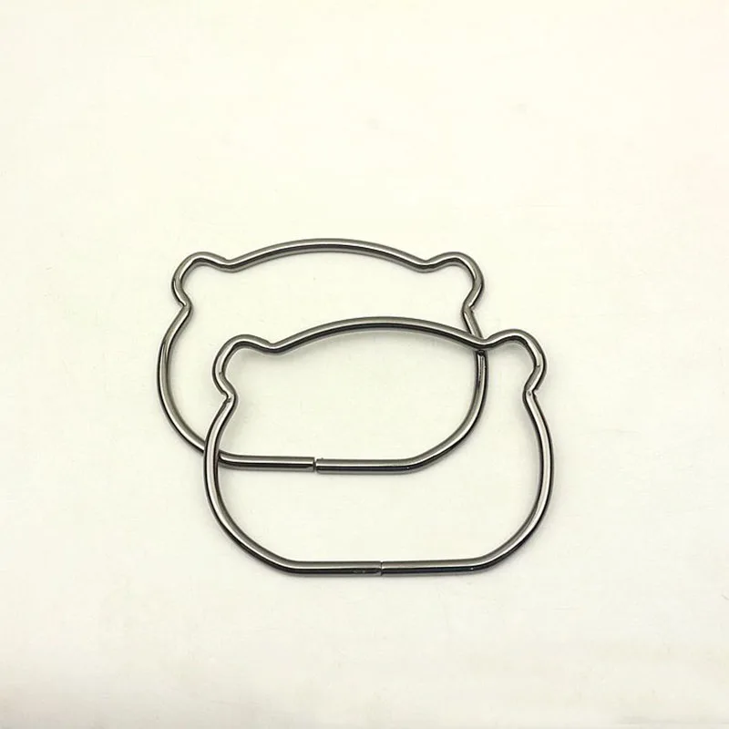 

10Pcs Cat Iron Ring Metal Bag Handles Buckles For Women Handbag Purse Lock Decoration Clasp Handle Connector DIY Bag Accessories