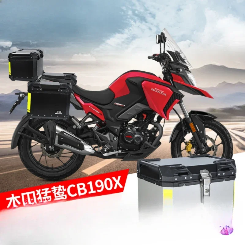 Подходит для боковой коробки из алюминиевого сплава Honda Mengji CB190X, задняя коробка, быстросъемный кронштейн из углеродистой стали с тремя коробками, не разрушается
