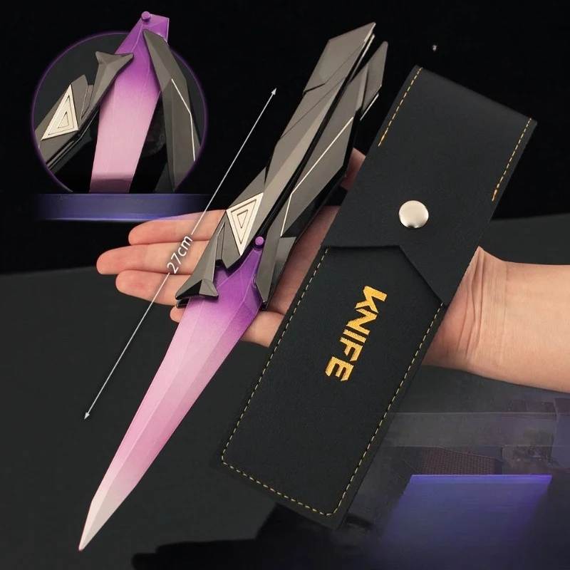 Em estoque 22cm anime valorant singularidade 2.0 borboleta faca jogo peropheral lâmina não afiada espada arma para crianças presente de aniversário