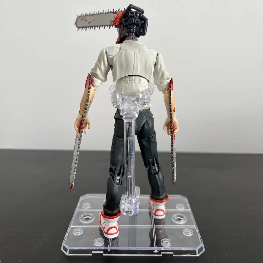 بانداي 15 سنتيمتر أنيمي بالمنشار رجل الشكل الدائمة SHF عمل الشكل استبدال الوجه اليد لعبة مجسمة دمية جمع هدية الدمى البلاستيكية