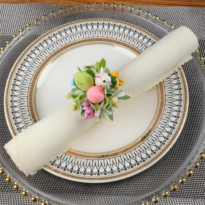 Decorative Rabbit Napkin Holder Napkin Rings for Family Gathering Event