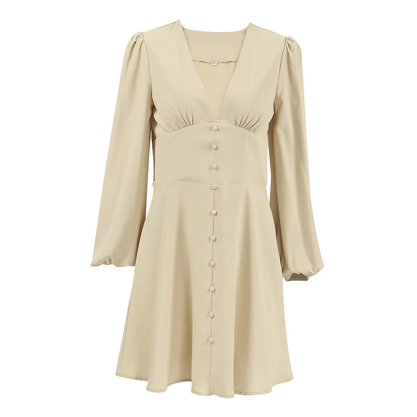 กระโปรงชีฟองทรงเอ สไตล์ลำลอง ช่วยเก็บทรงเอว ดีไซน์เรียบง่าย แขนยาวทรงกระบอก