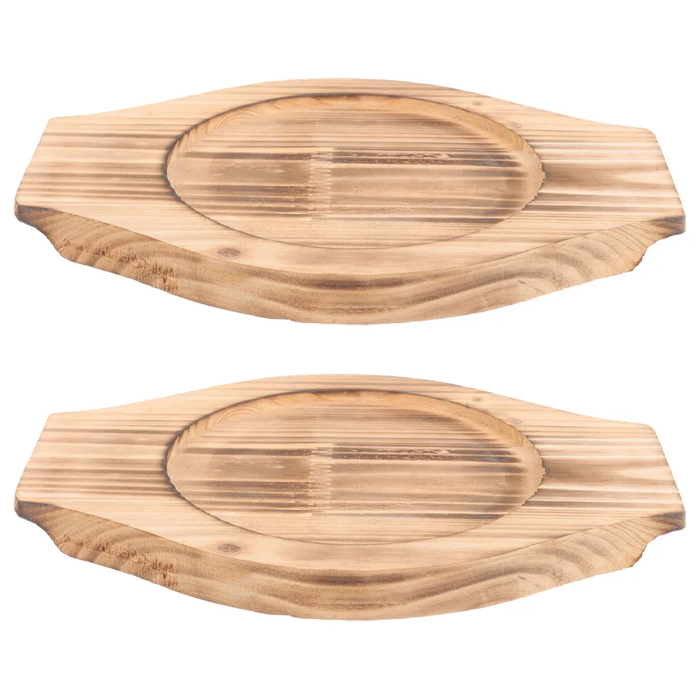 Alfombrilla térmica para barbacoa, cuenco de piedra coreano Dolsot, placa de hierro Bibimbap con soporte, almohadillas calientes de cazuela de madera, 2 uds.