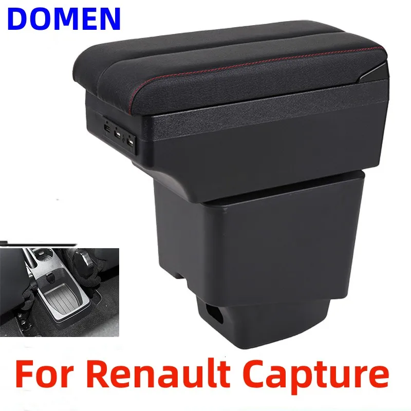 

NEW For Renault Capture Armrest box Interior Parts Car Central Content With Retractable Cup Hole Large Space Dual Layer USB