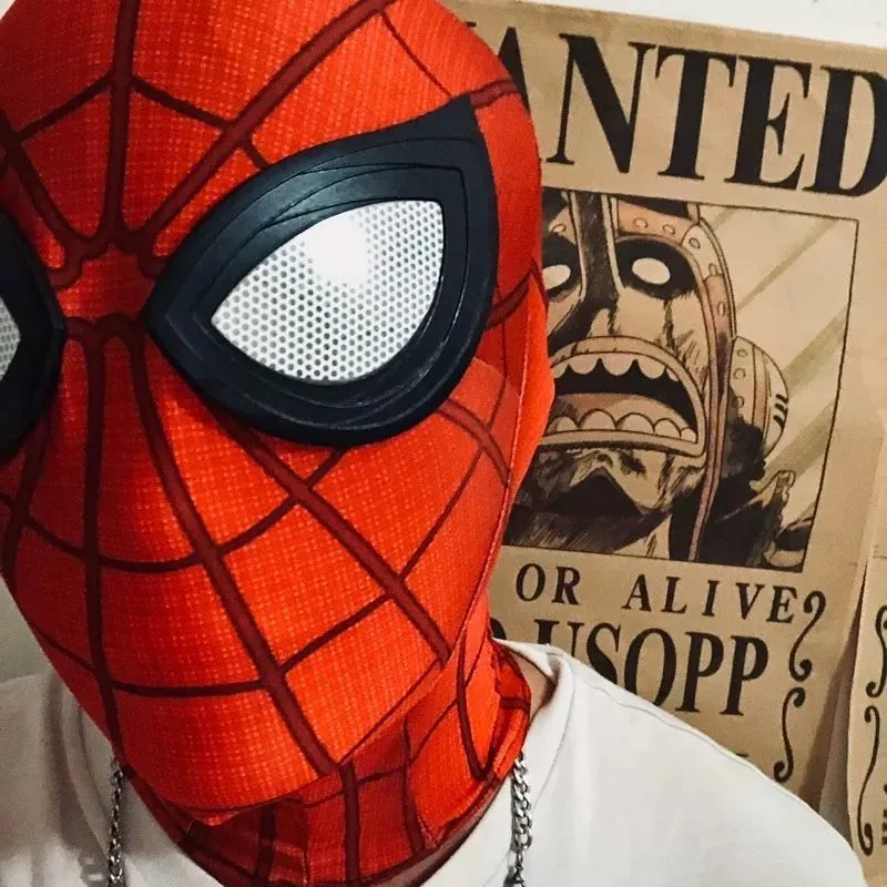 

2026Cosplay Popular Spriderman Costume Masks Lens Prop Face Mask 2026 New Adult Spiderman Mask Superhero Mask