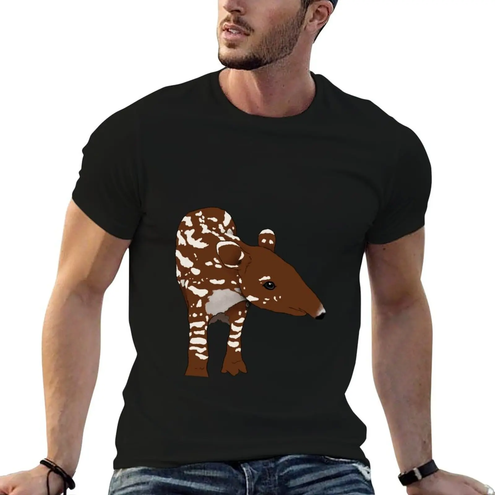 

Baby tapir T-Shirt anime t shirts oversize cotton tshirt 100% T-Shirt