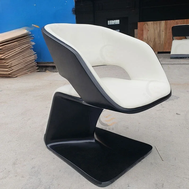 Manufacturer customized fiberglass soft bag single seat hotel rest waiting chair office building creative beauty Chen single cha