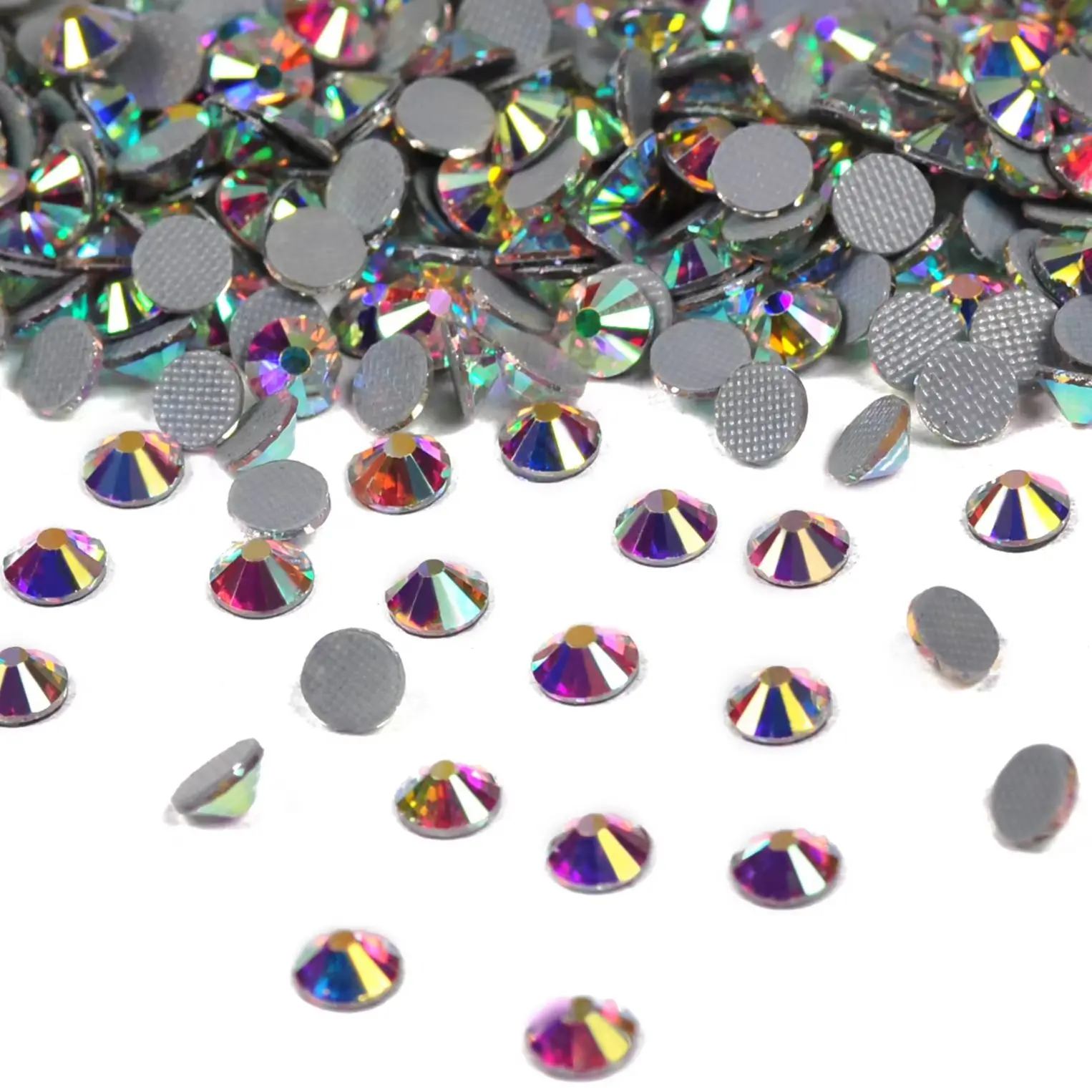 SS16 SS20 SS30 2058HF Czech Hot Fix Rhinestone Crystal AB Round Flat Back Strass Garment Iron On Garment Clothes Rhinestones