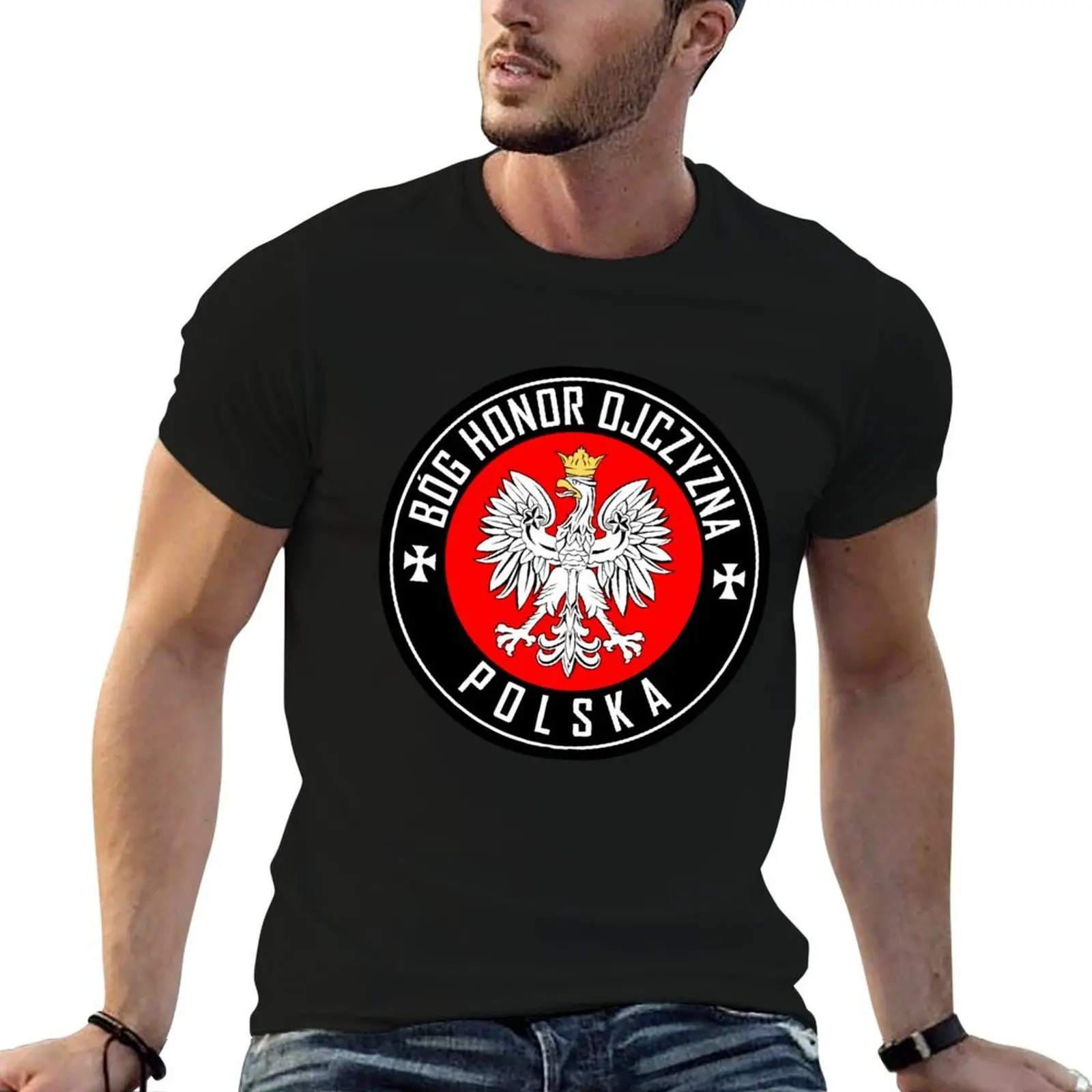 

BOG HONOR OJCZYZNA - POLSKA T-Shirt man t shirts high quality luxury brand t shirts for man graphic funny T-Shirt