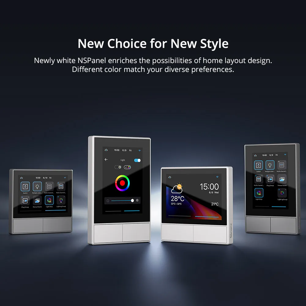 SONOFF NSPanel WiFi Smart Scene Wall Switch EU/US Thermostat Temperature Display All-In-One Control Work dengan Google Home, Alexa