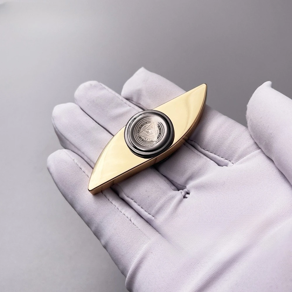 Fidget Cube Złote Oko Mocy Mechaniczny Metalowy Spinner Dwustronny Zabawka Antystresowa