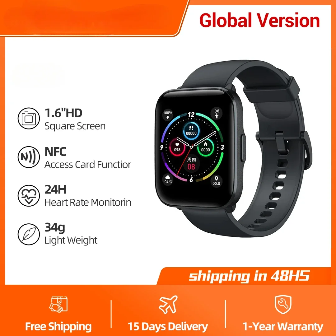 C2 Smartwatch Global Version 1.69 inch HD Screen 20 Sports Modes Heart Rate Monitor Waterproof Smart Watch for Men Women