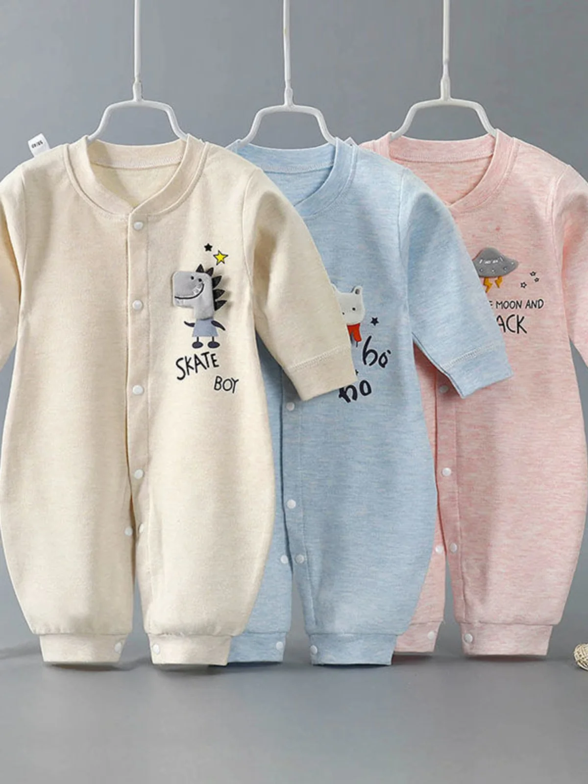 

Хлопковая одежда для новорожденных на весну-осень, 0-3 месяца, для мальчиков и девочек, с длинным рукавом, для пляжа и песка, брендовая