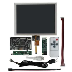 8 Inch IPS 4:3 DIY Monitor Kit LCD Display Screen Digitizer Touchscreen Panel Driver Control Board Audio HDMI-Compatible