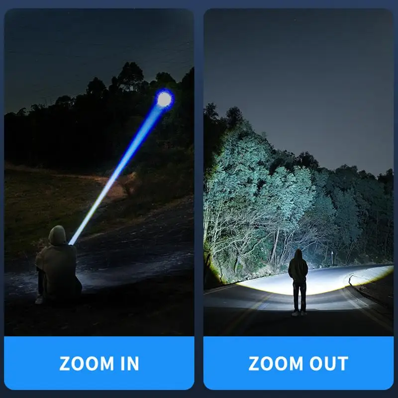 Camping Flashlights High Lumens Side Light Super Bright Flashlight Safety Lock Design Long-Range Lantern Flashlights For Home