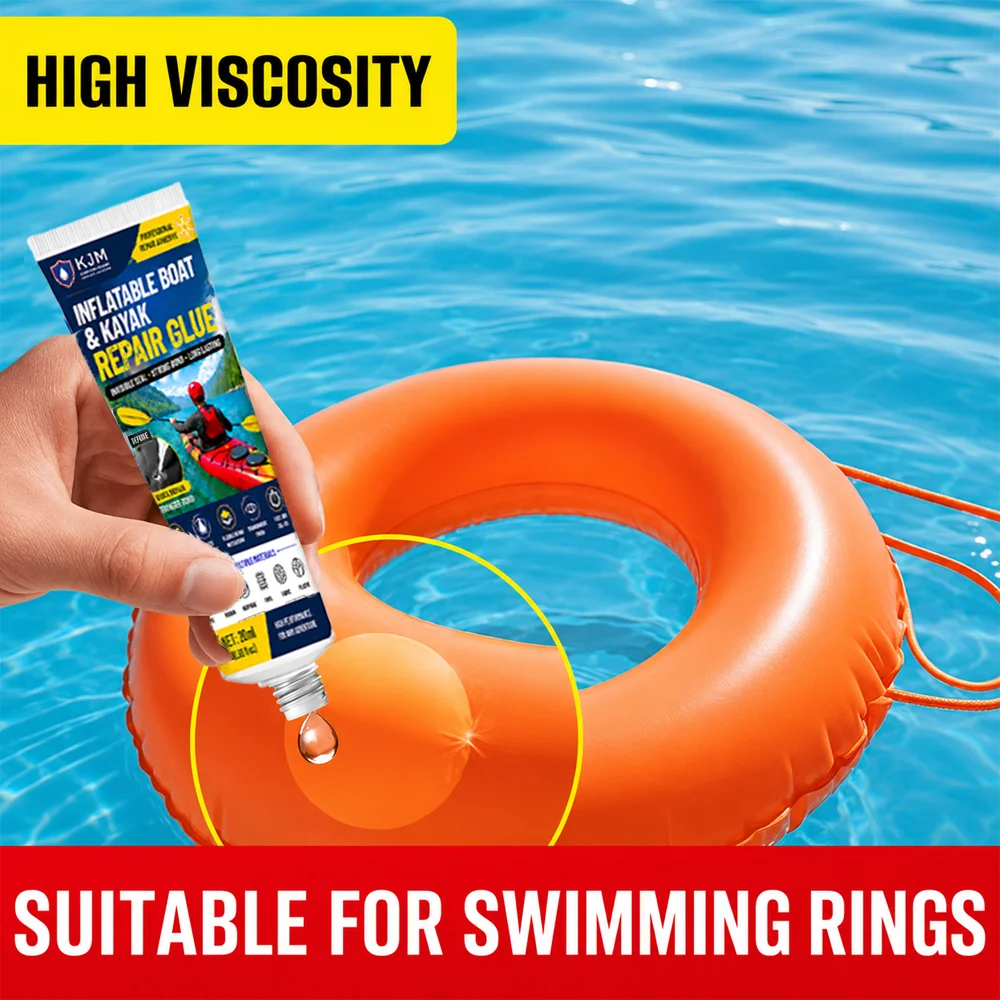 Inflatable Repair Adhesive Waterproof Seal Glue 20ml for Kayak Rubber Dinghy Air Mattress PVC Pool Toy Auto Trim Mending