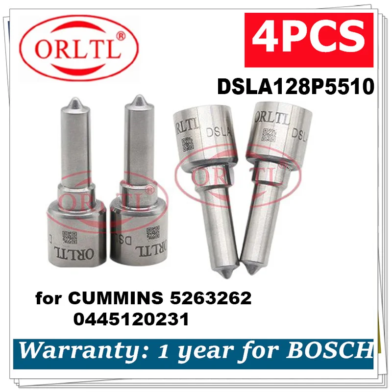 

Diesel for CUMMINS 0445120231 5263262 0 445 120 231 DSLA128P5510 0433175510 Auto Fuel Injector Nozzle 4pcs