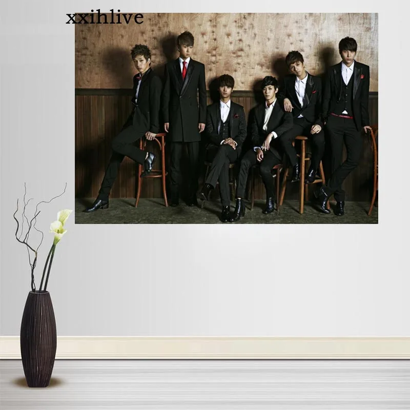 Custom KPOP Singer Combination VIXX Silk Cloth Canvas Poster Home Decoration Wall Art Fabric Poster Print More Size 40x60cm