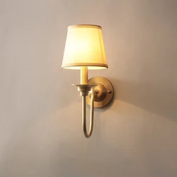 Full Copper Wall Lamp American classics wall light Bedroom Bedside Lamp Nordic Lighting Simple Living Room Corridor lights