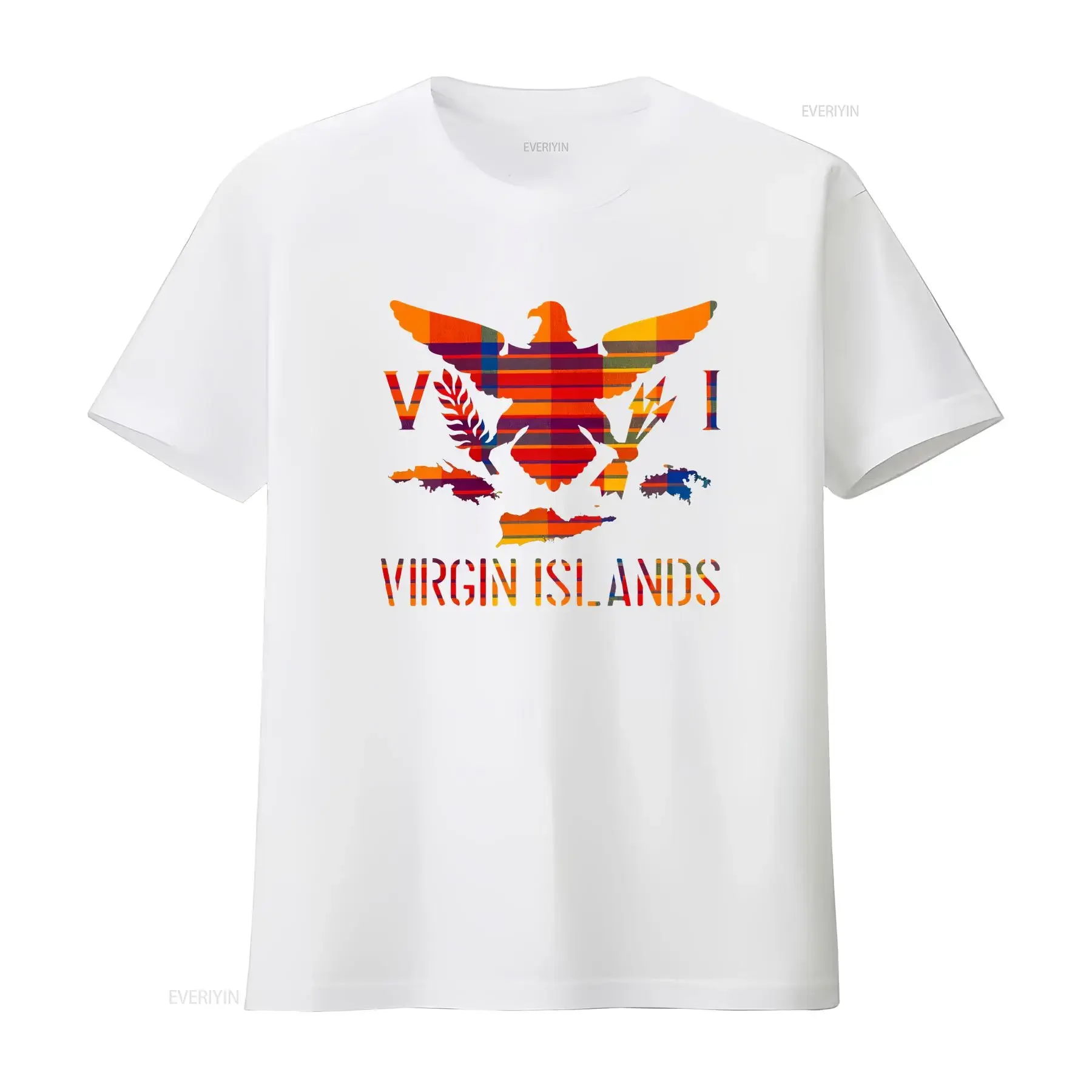 تي شيرت ملون بعلم السادس تي شيرت جزر العذراء Kente هدية vacay تي شيرت رحلة USVI تذكارية عتيقة مغسولة للارتداء اليومي
