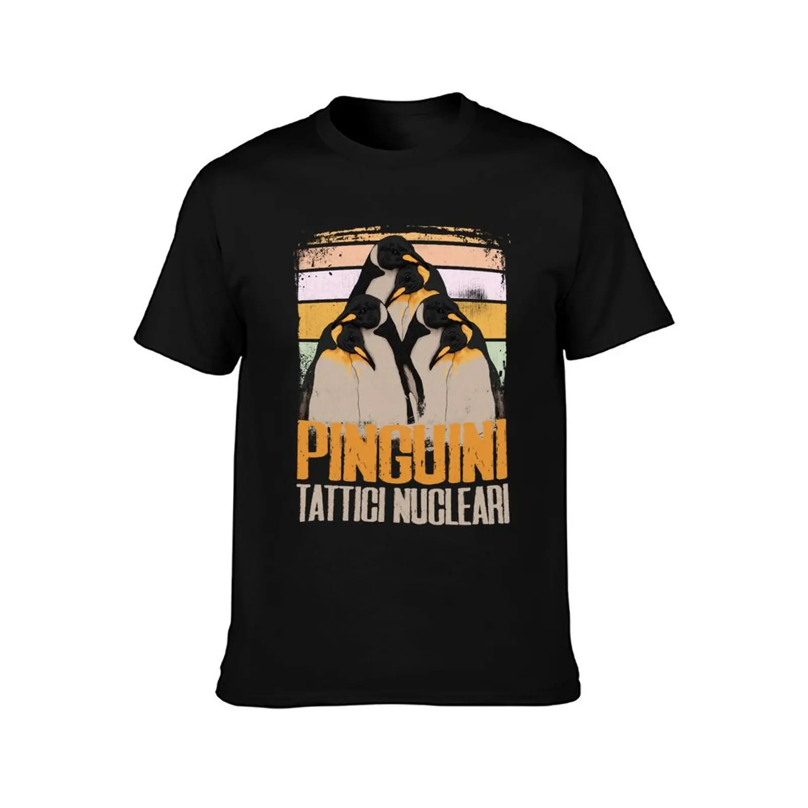 Pinguini Tattici Nucleari - Vintage 6 penguins love T-Shirt Work Outdoor Short Sleeve Tee T-Shirt