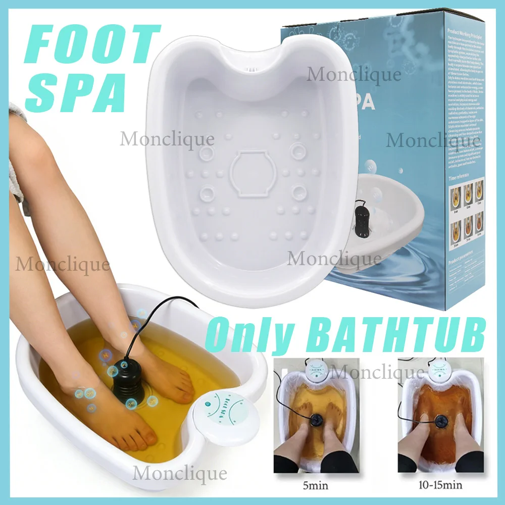 Only Foot Bath Basin Detox Ion Foot Bath Machine Soaking Bucket Vibrating Massage Treatment Arrays Aqua Hydrogen Ion Clean Feet