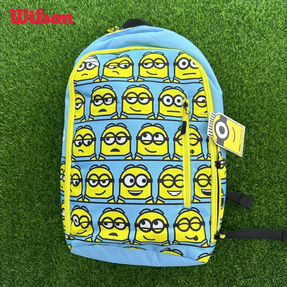 

Wilson Minions V2.0 Team Tour JR Co Branded Styles Tennis Bag 2PK Racket Bag Multi Functional Large Capacity Teenage Backpack