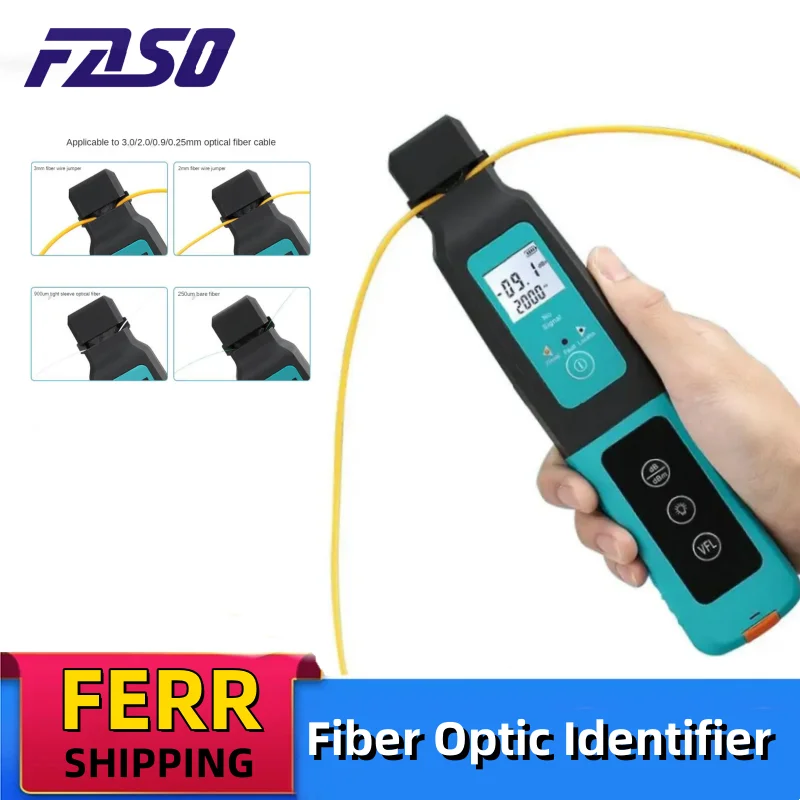 

FASO Optical Fiber Identifier with 10mw(VFL) Visual fault locator and LED Lights Fiber Optic Tester FTTH Tools