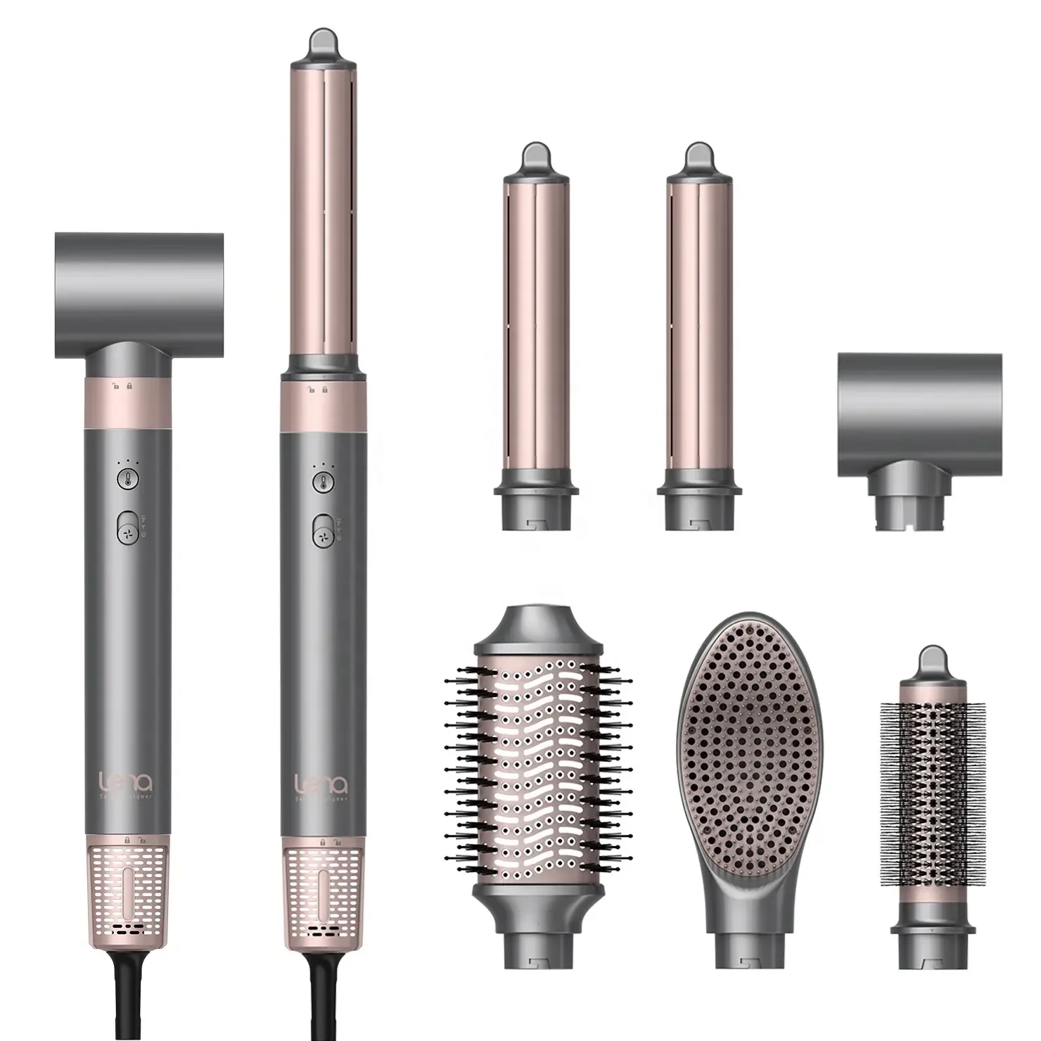 New Arrival 5 in 1 Multi Hair Styling Tools Hot Air Brush Wrap Styler 110000rpm  Hair Dryer Curlers Straightener Brush