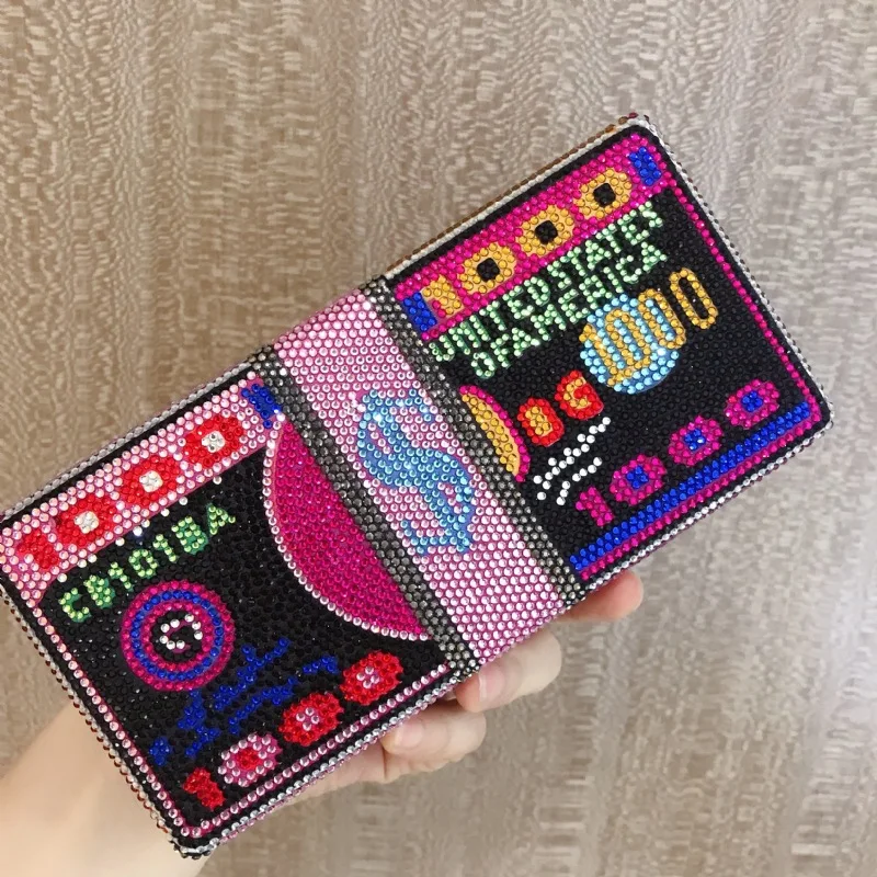 

WHTUOHENG Вечерняя сумка с бриллиантами, женская сумка на сумму 1000 долларов США, кошелек для денег, женские кристаллы, вечерние клатчи, сумки, свадебные сумки