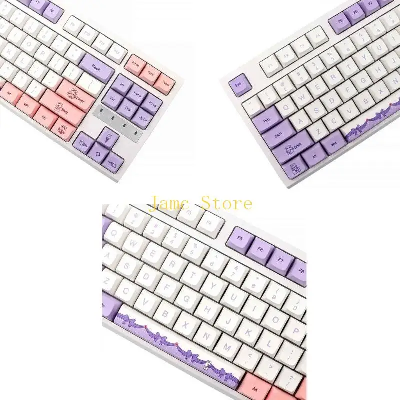 LX0B 147 Tasten/Set, XDA-Profil, benutzerdefinierte Lavendel-Tastenkappen, PBT-Farbsublimations-Tastenkappen für