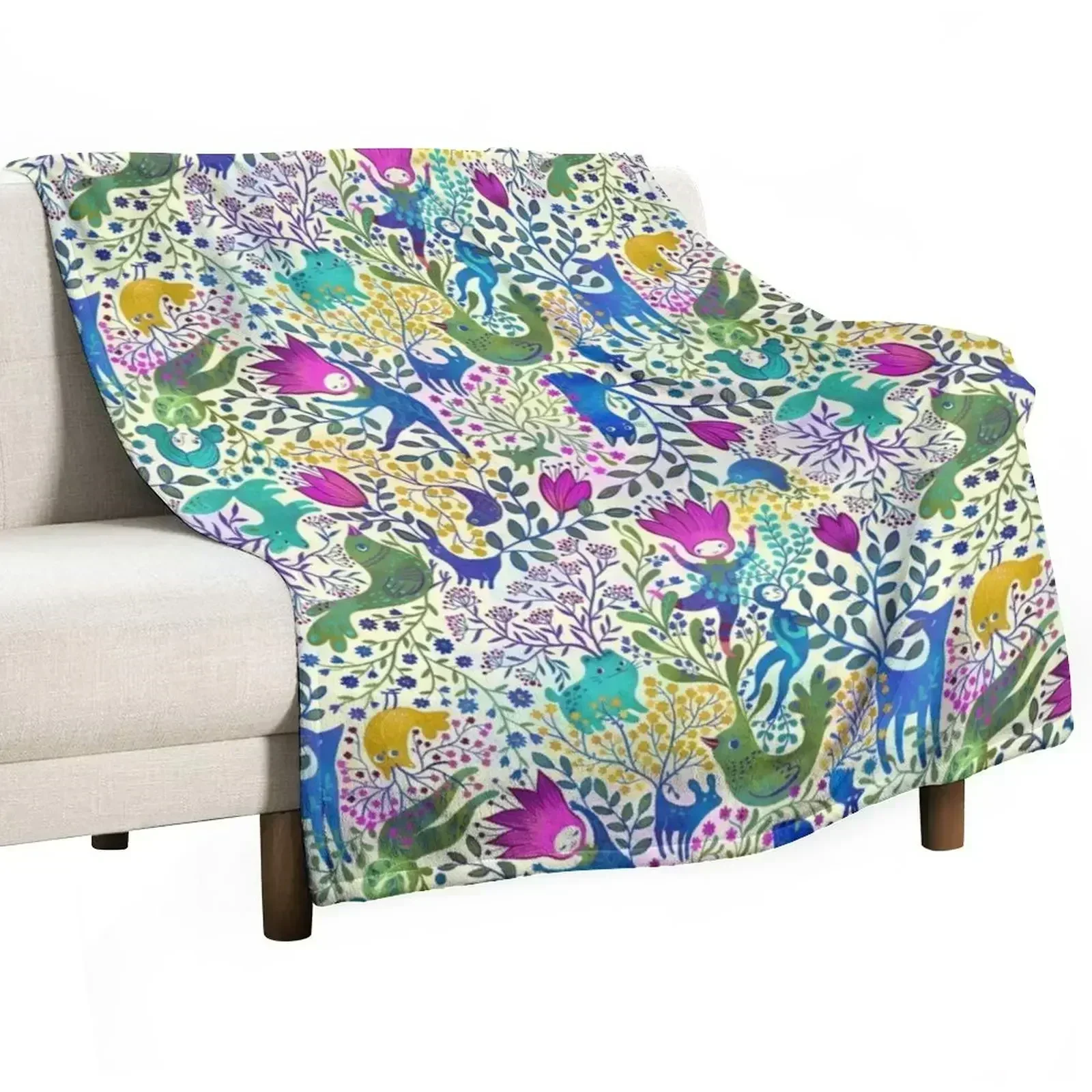 

Jewel tone design Throw Blanket Easy Care Comfortable Blanket for Couch