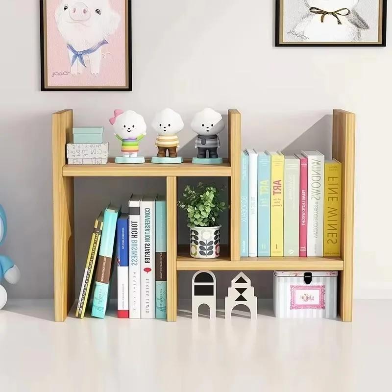 Telescopic Study On The Desktop Simple Ins Bookshelf Desk Shelves Finishing Rack Storage Rack Office Children Dormitory Bookcase