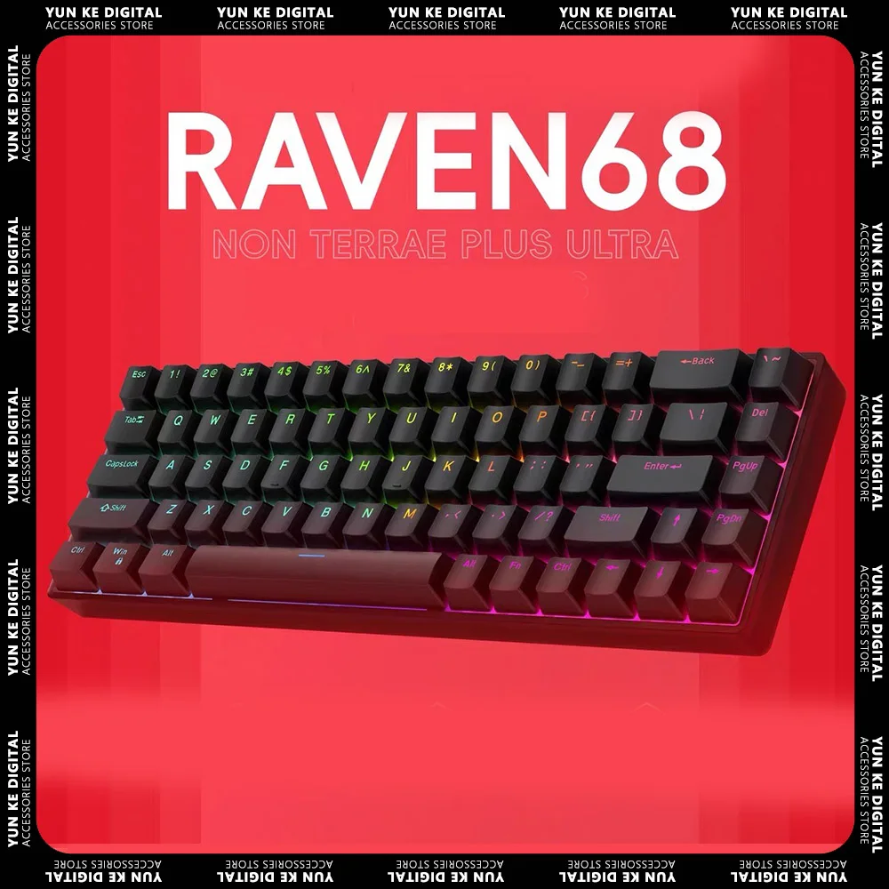 teclado magnetico do gamer do interruptor do teamwolf raven68 rgb personalizou acessorios mecanicos do jogo valorant 8000hz o 01