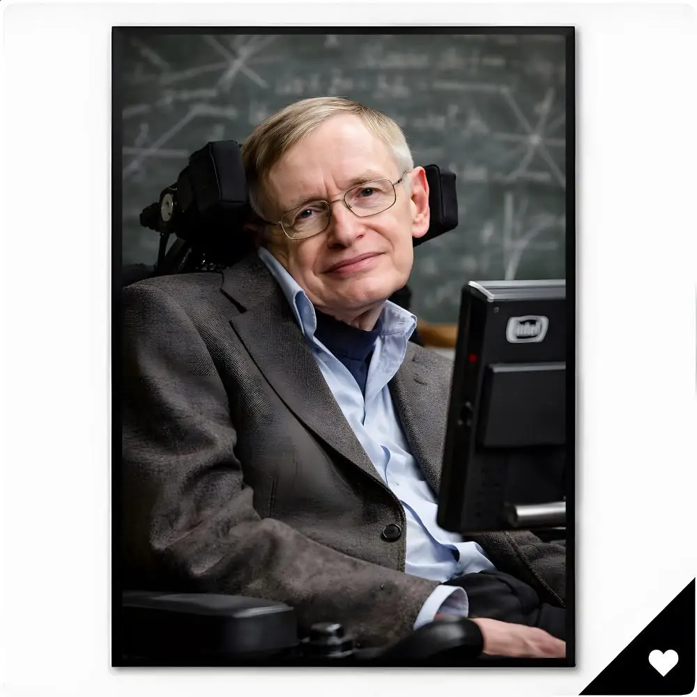 Scientist Physics Stephen Hawking Poster Wall Art Painting for Living Room Interior Decor and Gift Options
