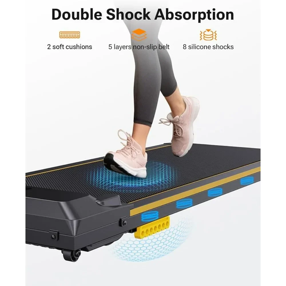 Under Desk Treadmill Walking Pad 2 in 1 for Home/Office Portable Walking Pad Treadmill with Remote Control LED DisplayTreadmills