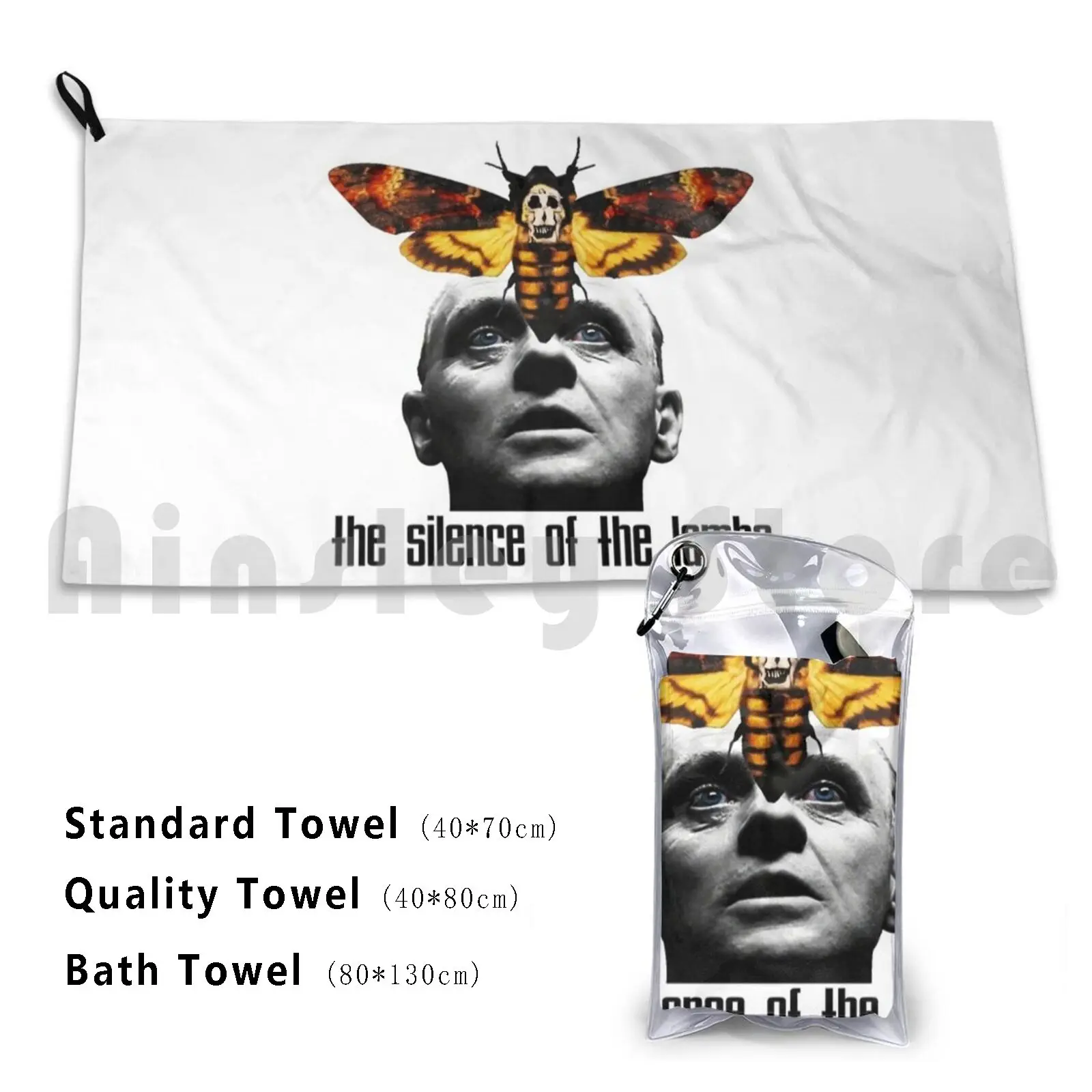 The Silence Of The Lambs Poster 3 Bath Towel Beach Cushion The Silence Of The Lambs Hannibal Lecter Horror