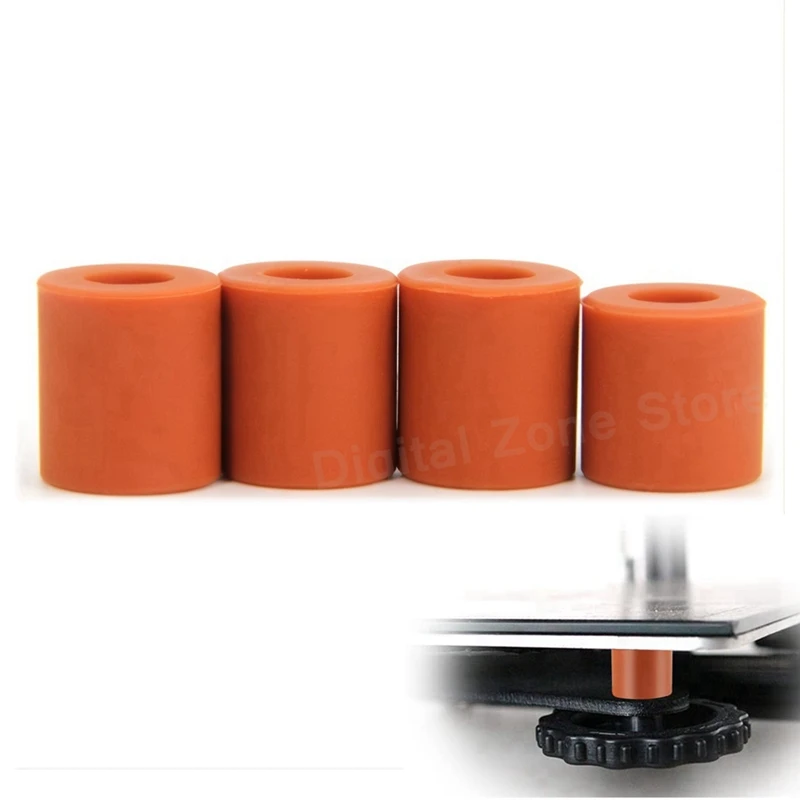 

4 Pcs Kit 18mm 16mm Heatbed Silicone Leveling Column 3D Printer Stable Hot Bed Tool Solid Mounts Buffer for CR-10/Ender-3