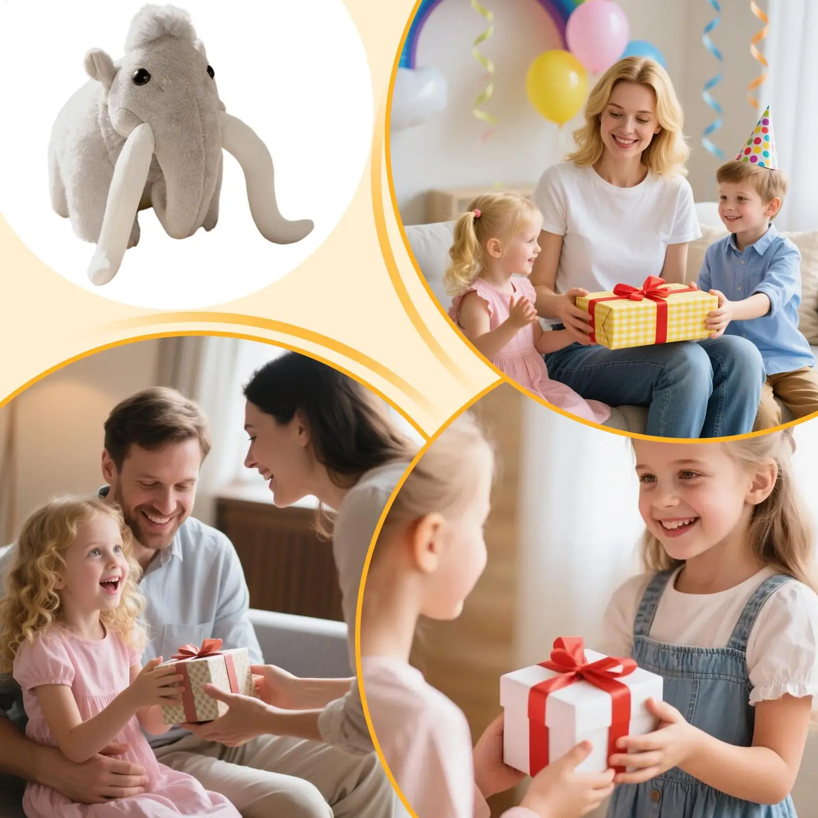 

Elephant Stuffed Animal Realistic Cute Soothing Figure Plush Elephant Stuffed Doll For Kids Girl Boys Birthday Valentines