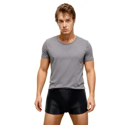 XClocKNYoung satin glossy men's boxer shorts oily underwear Silk High elasticity black man boxer XClocKNYoung glossy underwear