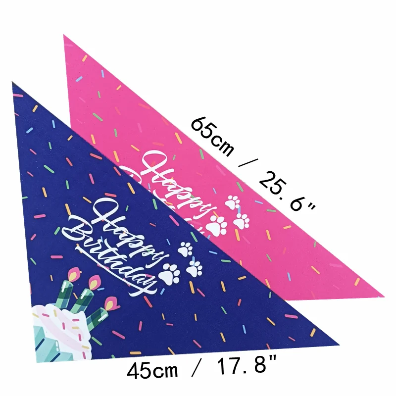 Dog Birthday Boy&Girl Bandana Pet Happy Birthday Party Supplies Triangle Bibs Scarf Accessories For Doggy Large Dog