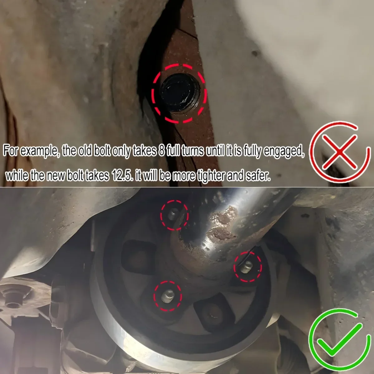 4/5pc Car Wheel Tyre  Bolt Screw Replace Longer 36130141574 For BMW 3 Series E21 E30 E36 E46 E90 E91 E92 E93 318d