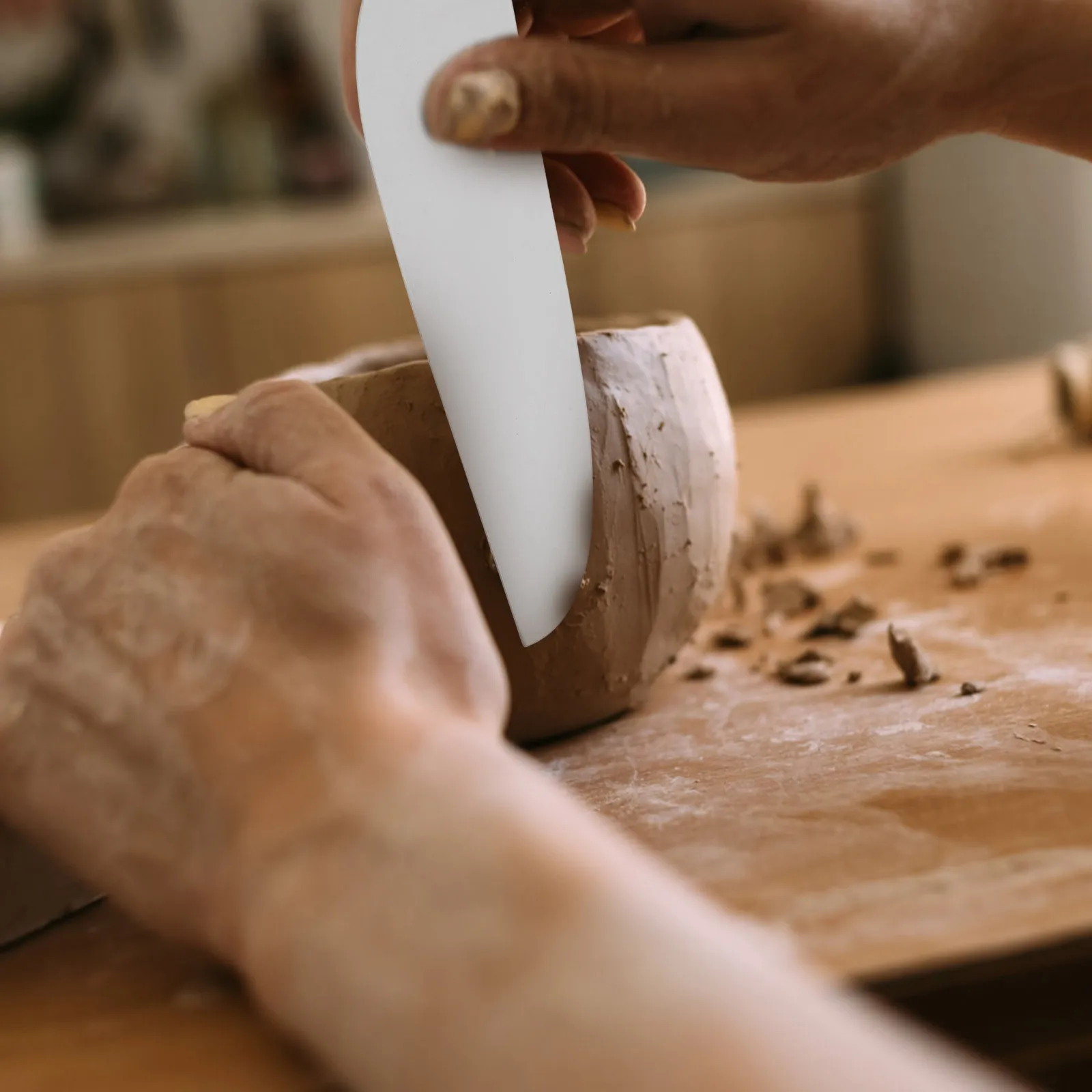 Juego de herramientas para manualidades de arcilla, herramientas de tallado de acero inoxidable para esculpir cerámica, modelado de arcilla, acabado alisador profesional, 10 Uds.