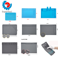 Blue Repair Pad Insulation Heat-Resistant Soldering Station Silicon Soldering Mat Work Pad Desk Platform BGA Soldering Station