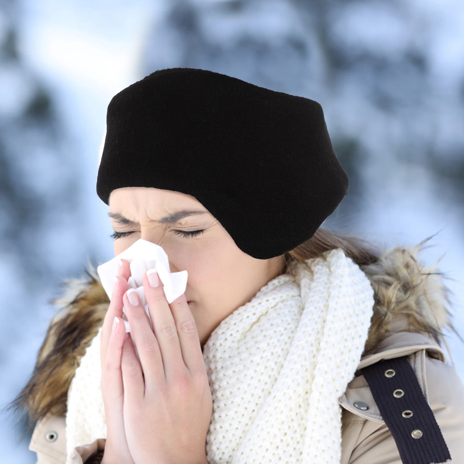 1 زوج الحد من الضوضاء غطاء للأذنين للنوم عقال الأذن إفشل العزل شتاء دافئ تدفئة الأذن للنساء الرجال #3