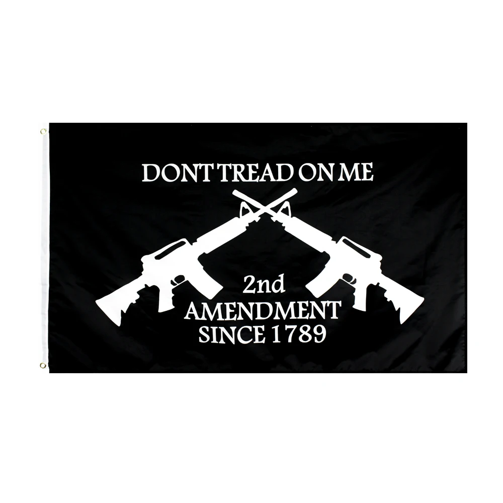 Xiangying hanging 90*150cm  2nd Amendment Don't Tread On Me Gun Flag