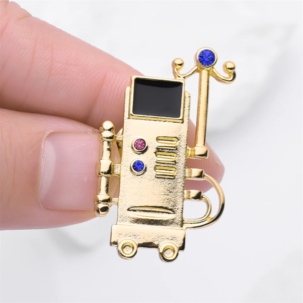 

Catuni Nephrology Dialysis Urology Pin Medical Brooch Trendy Silver Color Coat Zircon Badge Jewelry Doctor Nurse