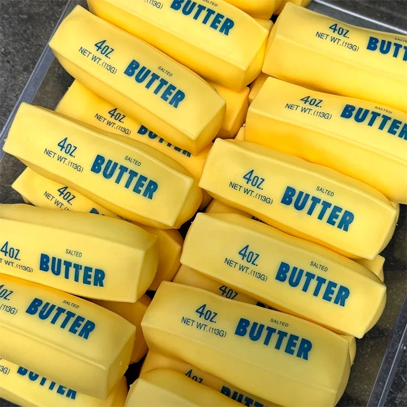 Butter Stick Squishy Stress Ball Fidget Toy Crunchy Squeeze Toy Round Blocks Filled ASMR Anti Stress Release Hand Relax Gift Toy view 3